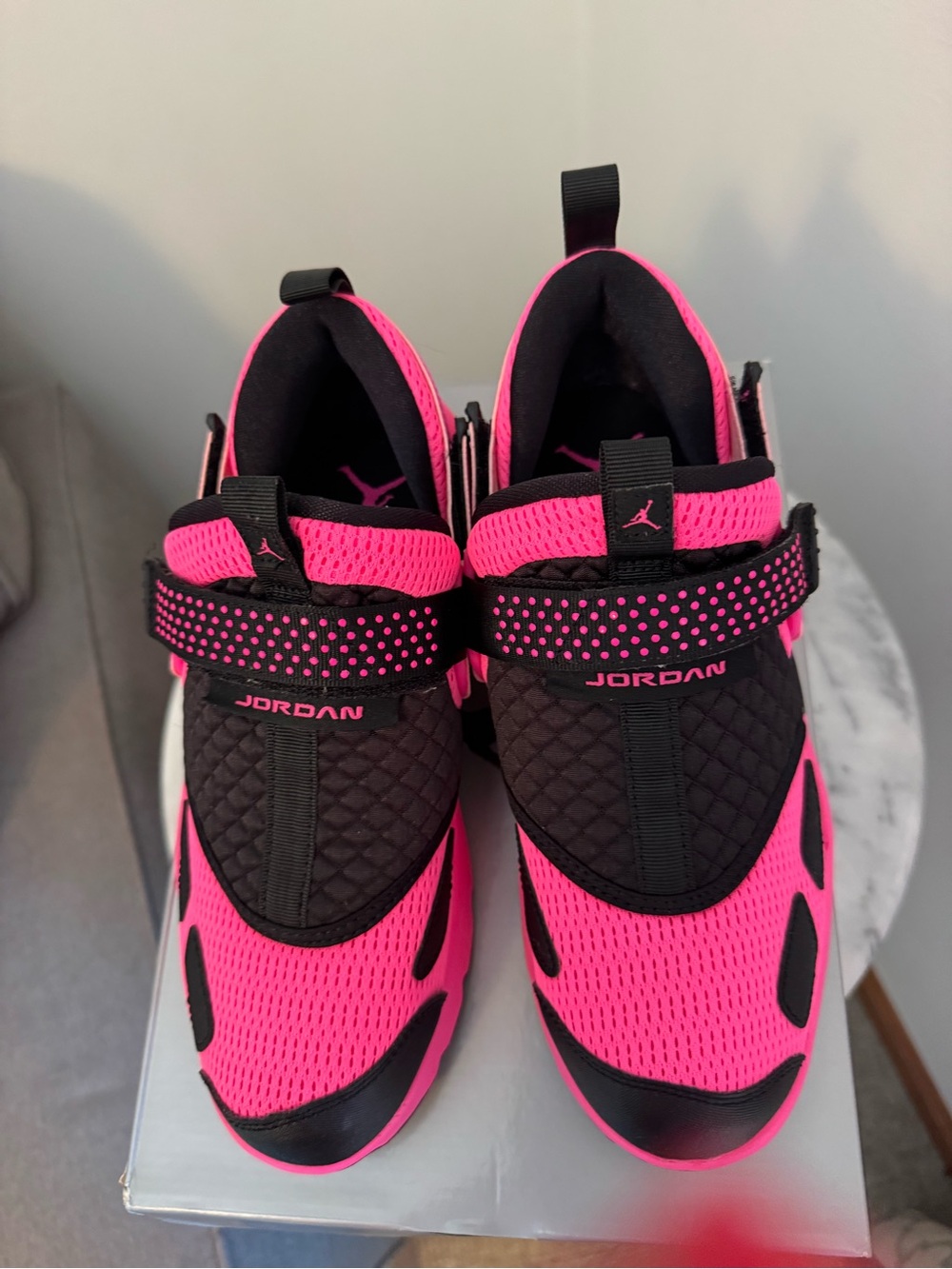 Authentic Jordan Slip-On Sneakers in Hot Pink and Black - Picture 3 of 4